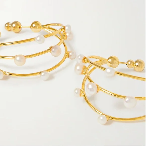 🌺🎉HP🎉🌺 NWT Cult Gaia Shanti Large Pearl Earrings - Picture 15 of 16